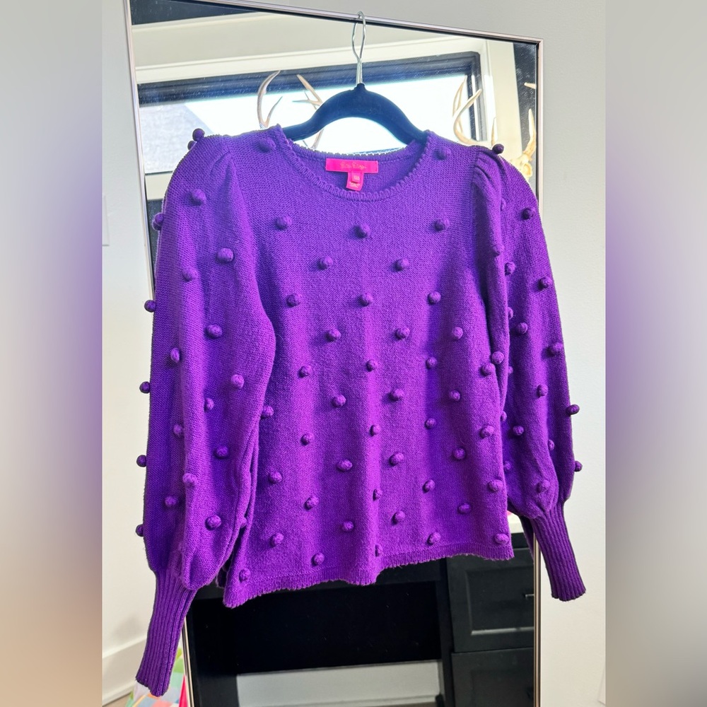 Lilly Pulitzer Kippa Sweater Purple Berry XXS